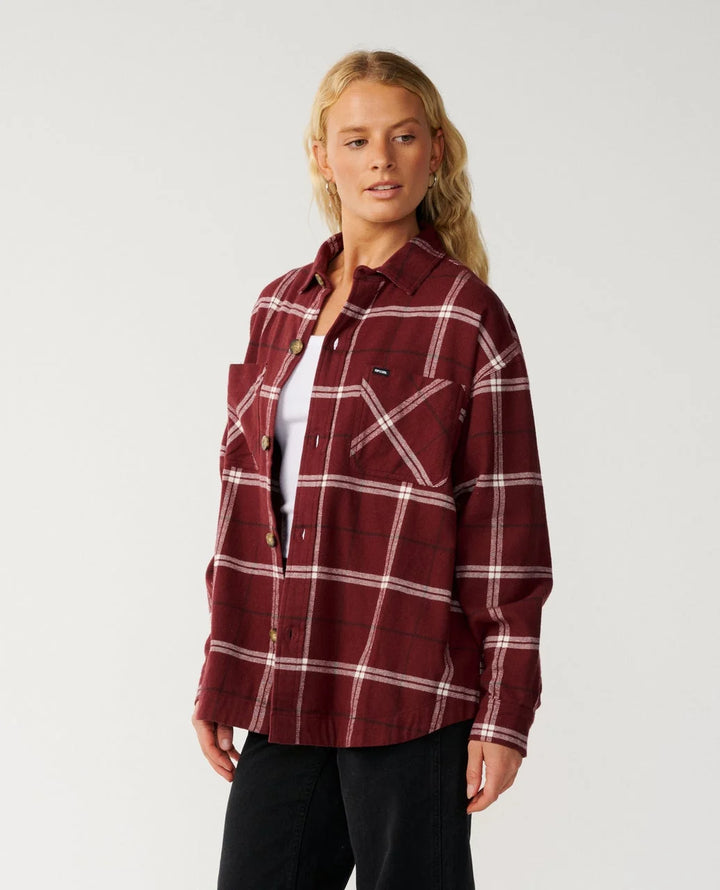 Rip Curl Women's Venture Flannel Shirt - Dark Plum