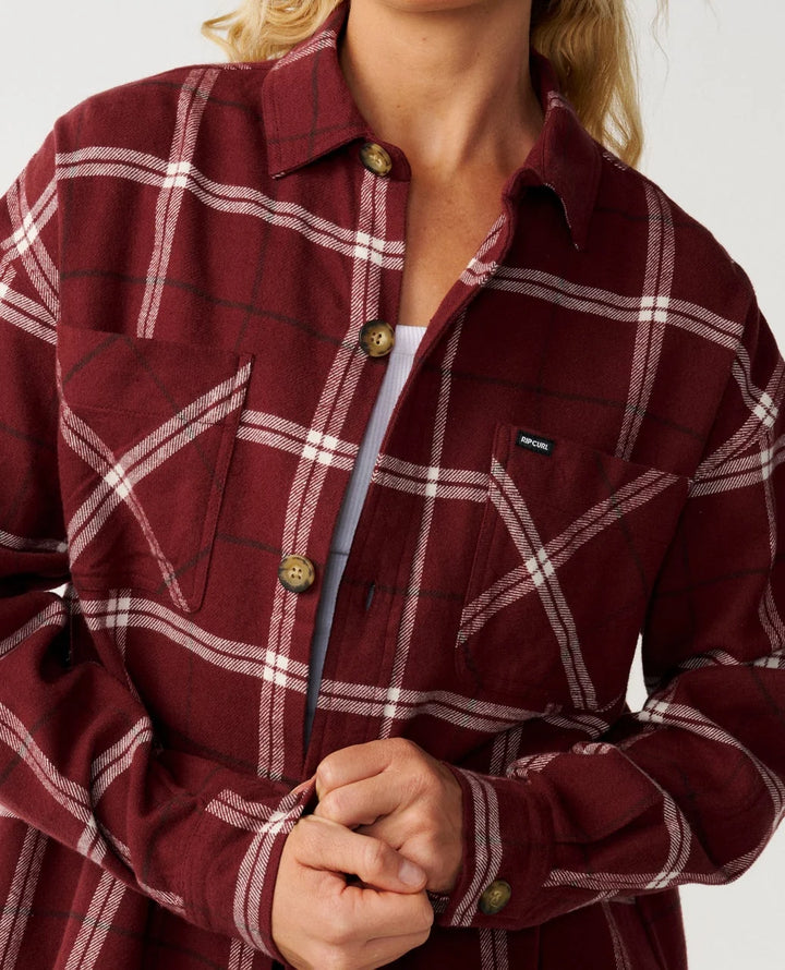 Rip Curl Women's Venture Flannel Shirt - Dark Plum