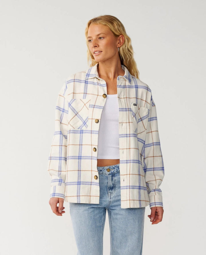 Rip Curl Women's Venture Flannel Shirt - Bone - Sun Diego Boardshop