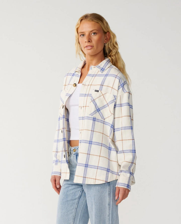 Rip Curl Women's Venture Flannel Shirt - Bone - Sun Diego Boardshop