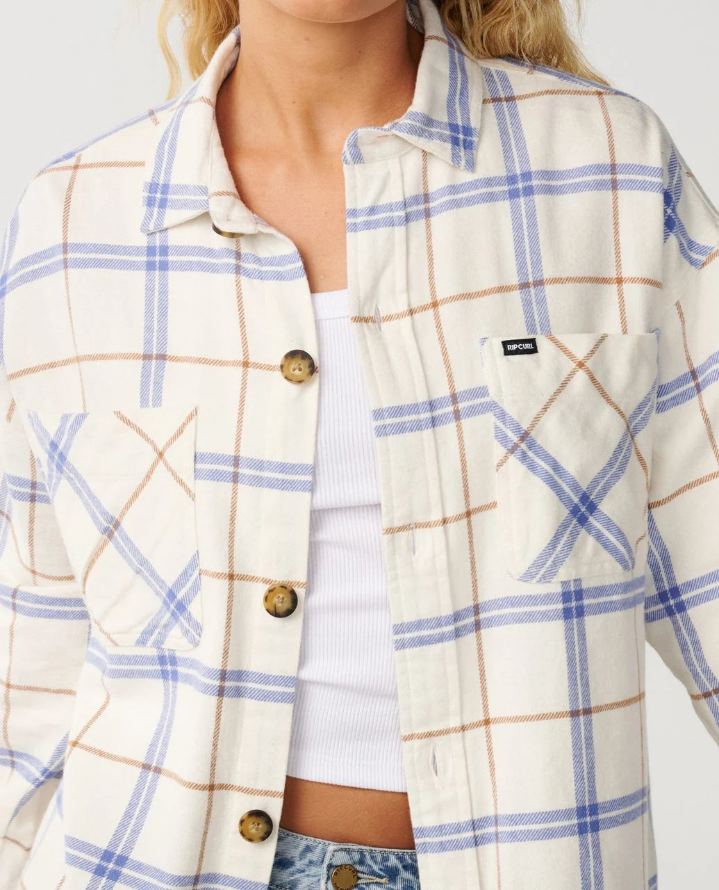 Rip Curl Women's Venture Flannel Shirt - Bone - Sun Diego Boardshop