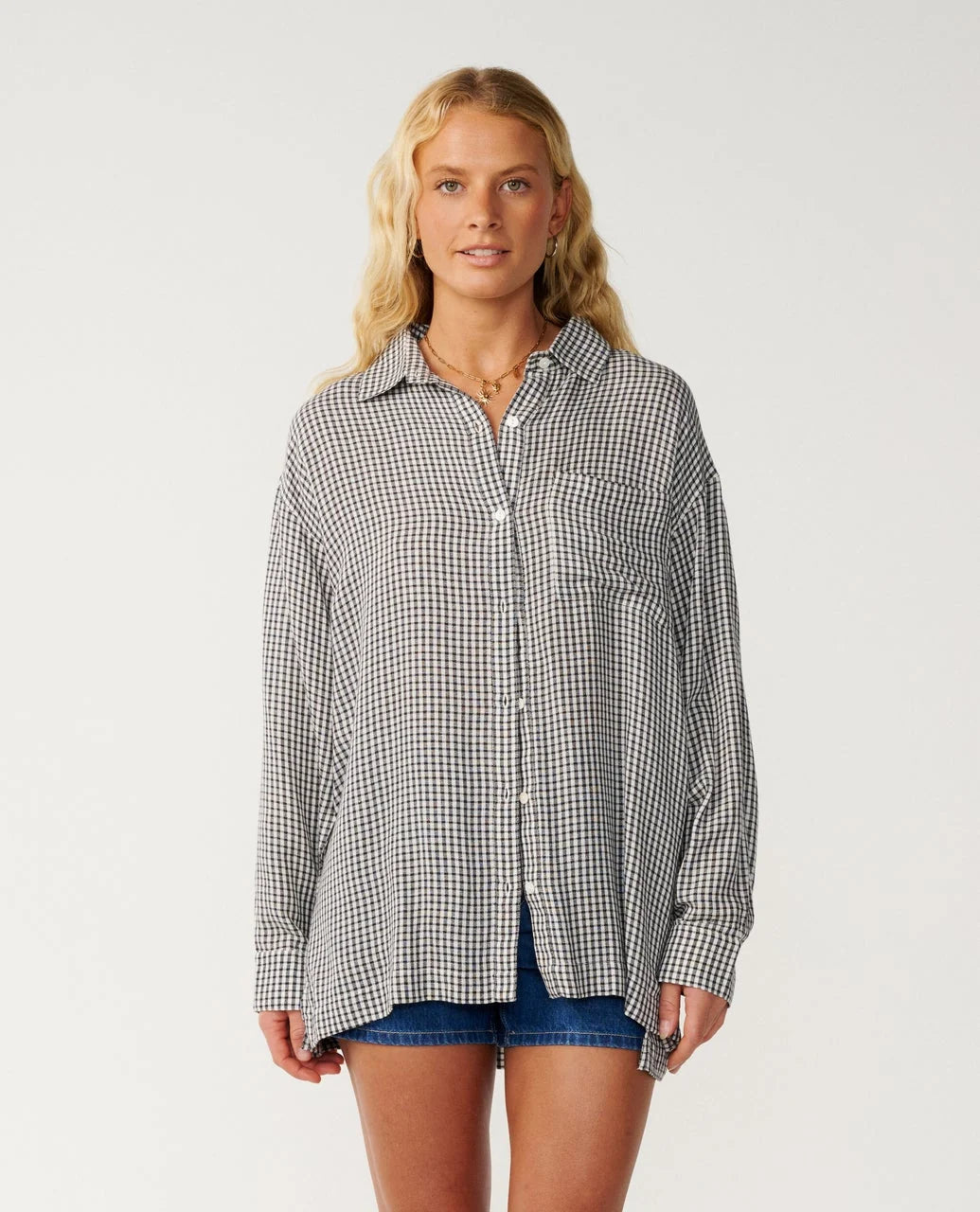 Rip Curl Women's Vibe Surf Long Sleeve Shirt - Black/Off White - Sun Diego Boardshop