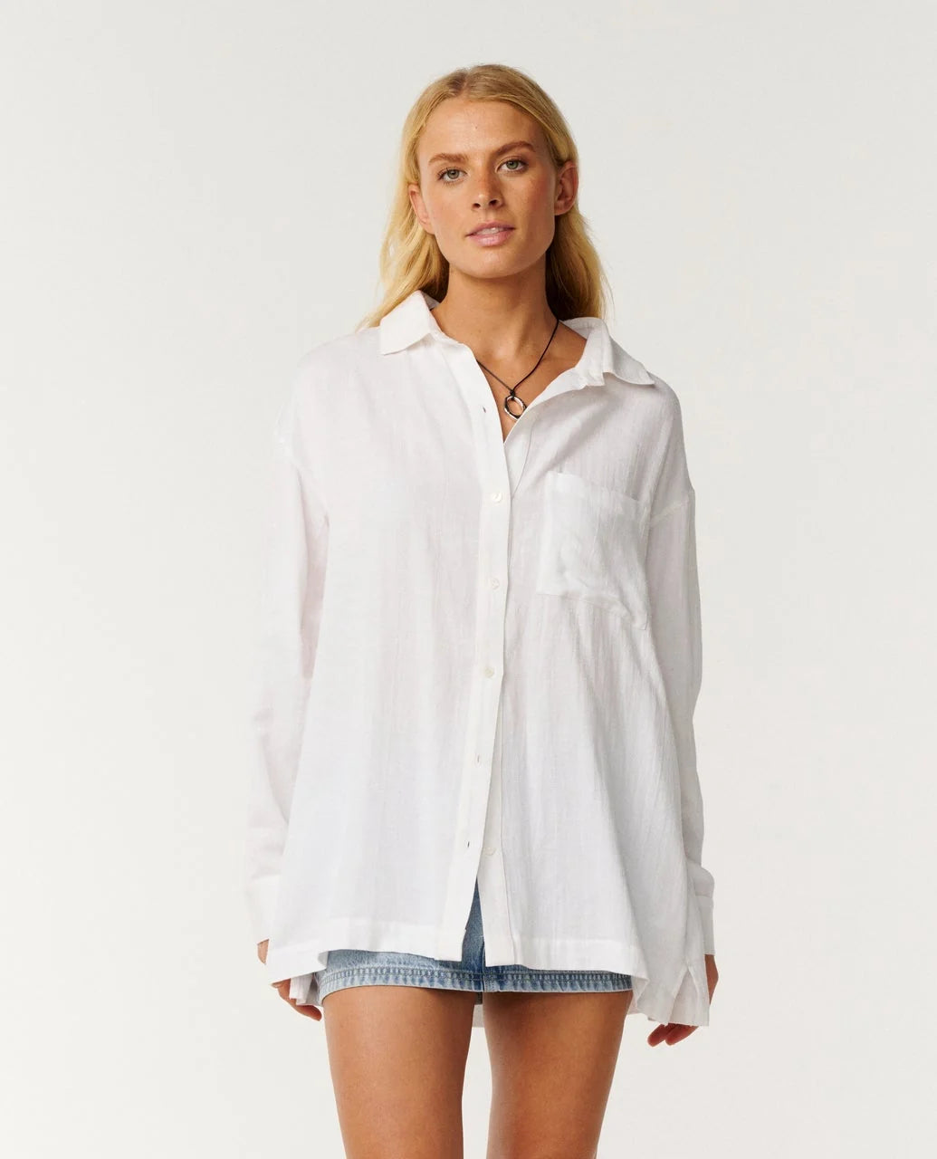 Rip Curl Women's Vibe Surf Long Sleeve Shirt - White - Sun Diego Boardshop