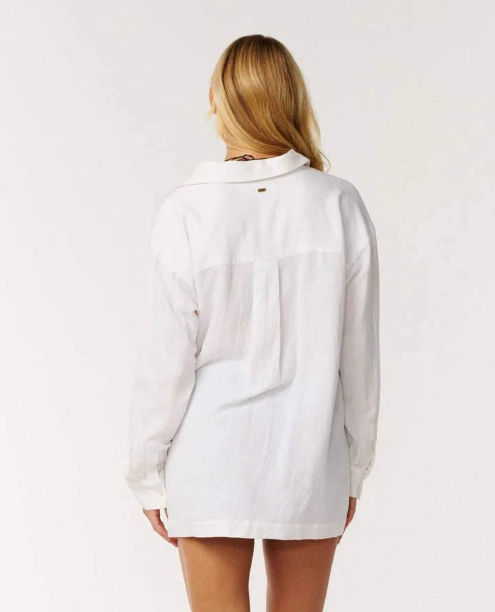 Rip Curl Women's Vibe Surf Long Sleeve Shirt - White - Sun Diego Boardshop