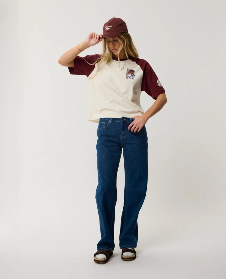 Rip Curl Women's Surf The World Boxy Tee - Bone - Sun Diego Boardshop