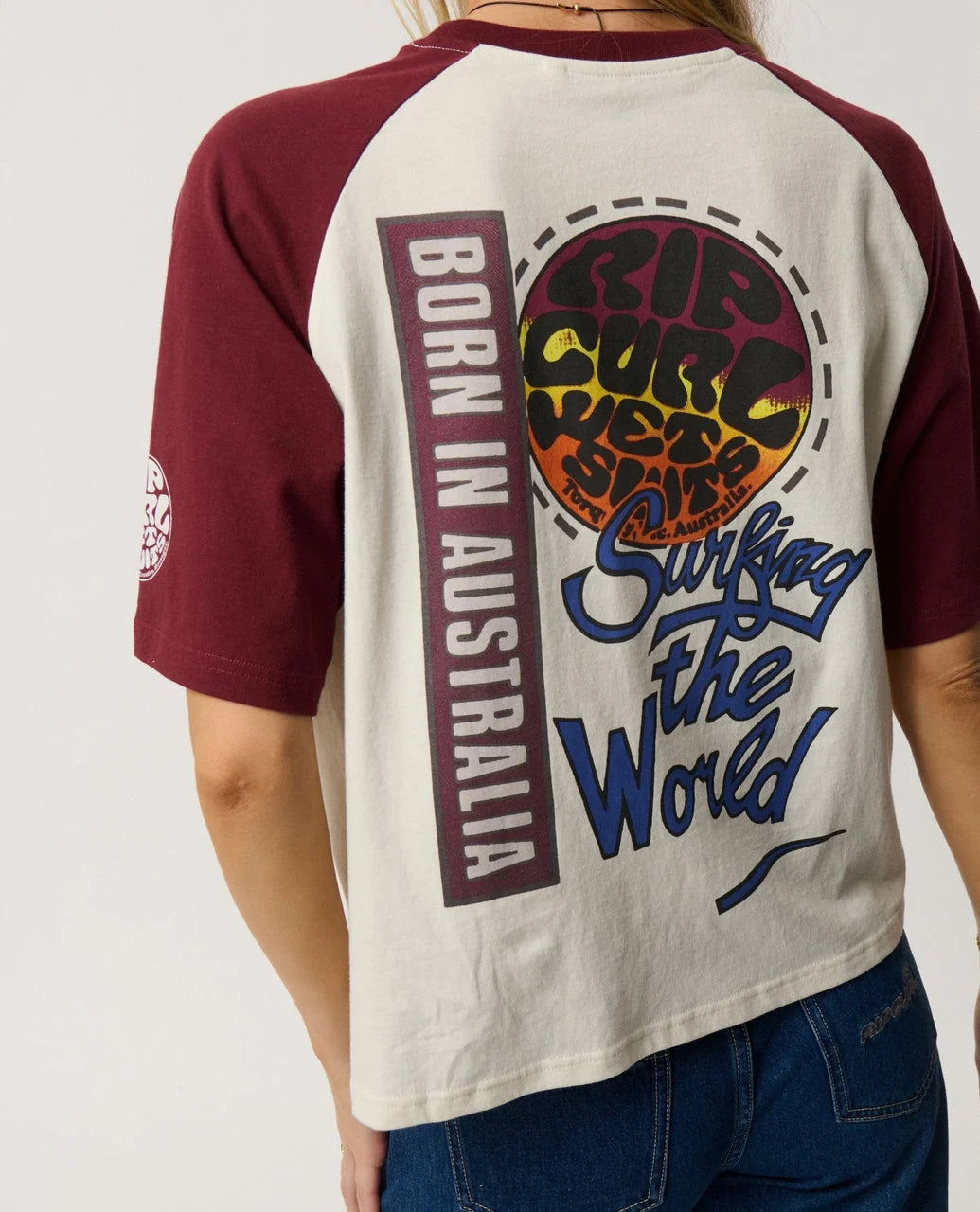 Rip Curl Women's Surf The World Boxy Tee - Bone - Sun Diego Boardshop