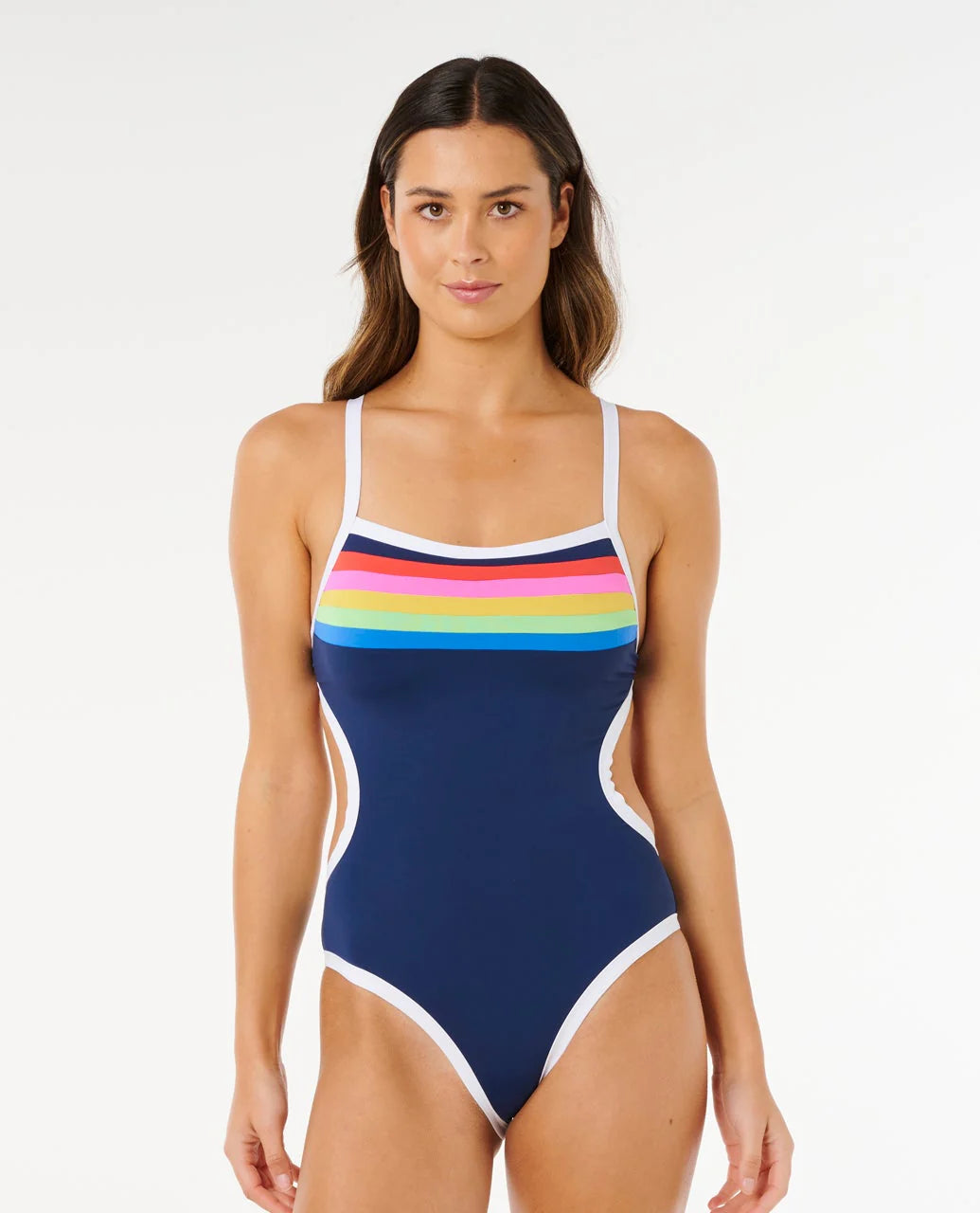 Rip Curl Surf Stripe Cheeky One Piece Swimsuit - Dark Navy - Sun Diego Boardshop