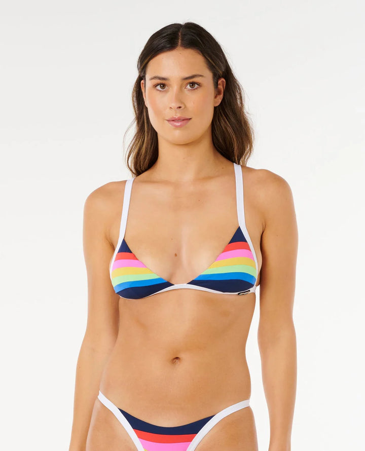 Rip Curl Surf Stripe Fixed Triangle Bikini Top - Dark Navy - Sun Diego Boardshop