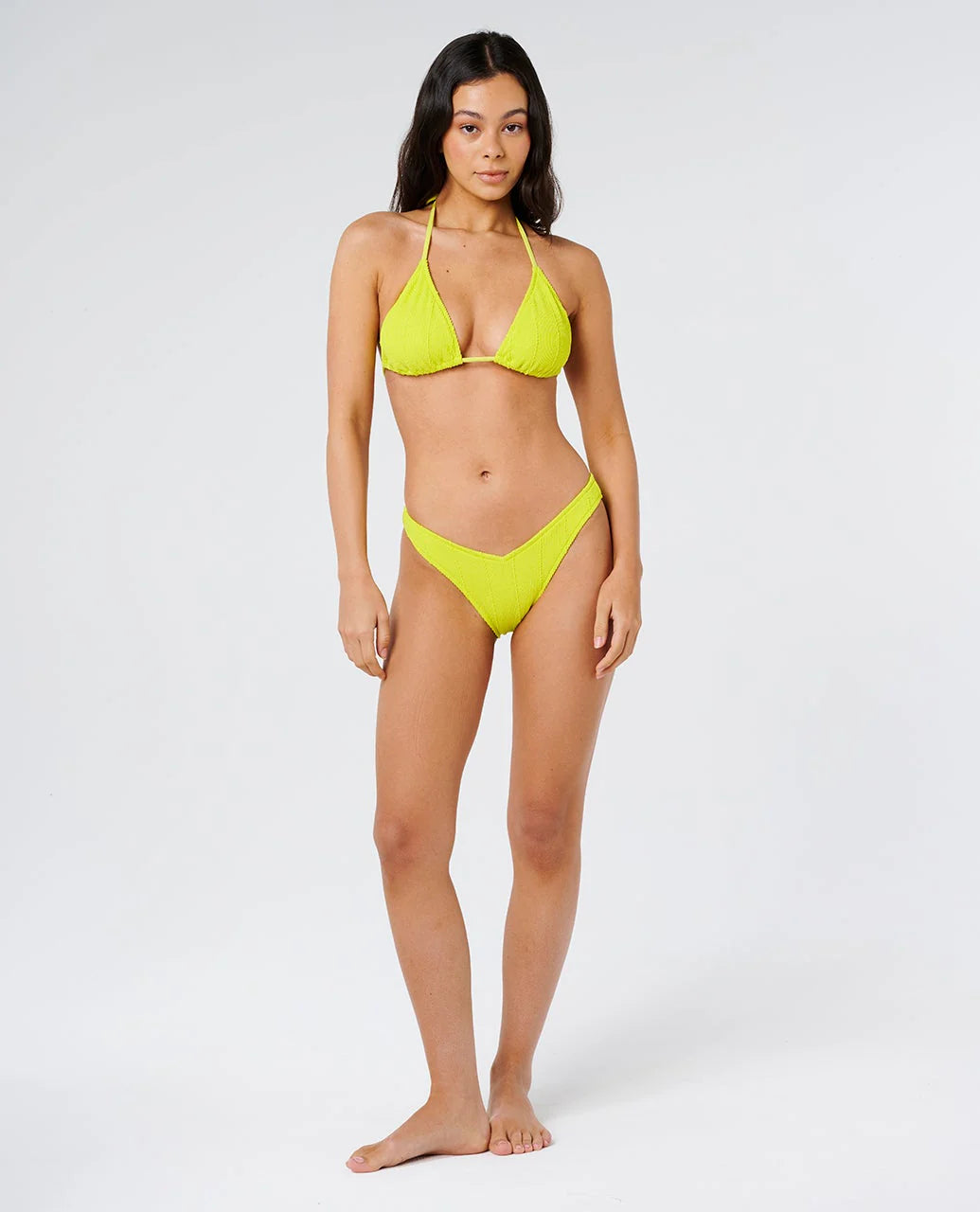 Rip Curl Women's Vibe Surf High Cheeky Coverage Bikini Bottom - Lime - Sun Diego Boardshop