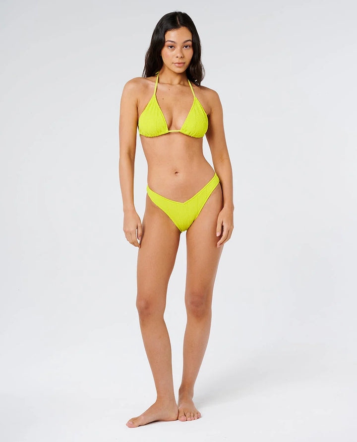 Rip Curl Women's Vibe Surf High Cheeky Coverage Bikini Bottom - Lime - Sun Diego Boardshop