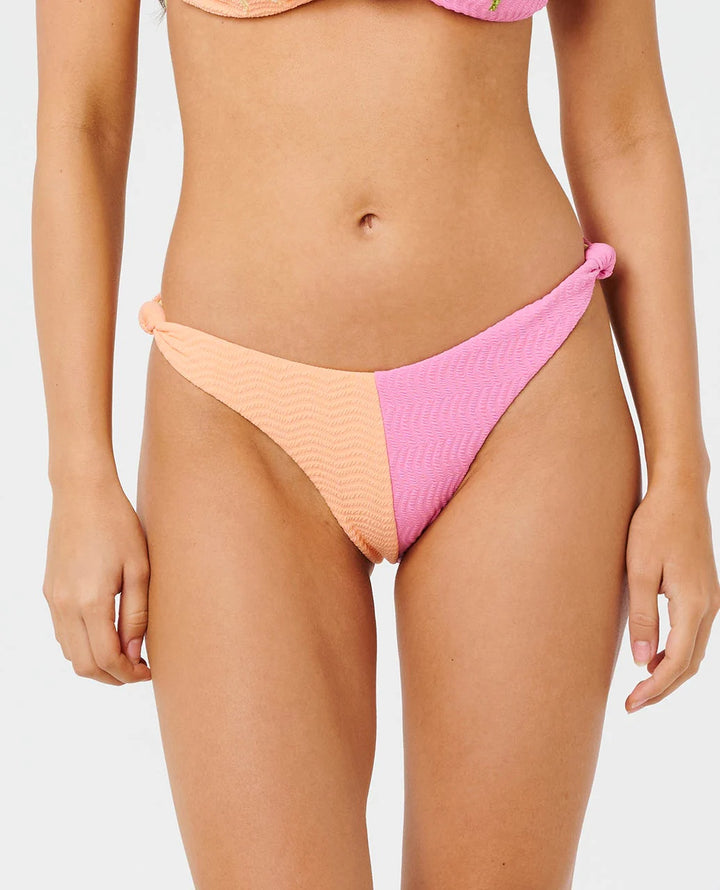 Rip Curl Women's Topanga Texture Hi Leg Skimpy Coverage Bikini Bottom - Multi 8817 - Sun Diego Boardshop