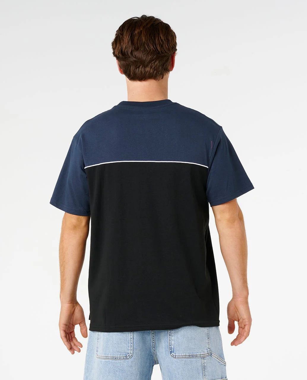 Rip Curl Men's Halfa Panel Beater Tee - Black/Navy - Sun Diego Boardshop