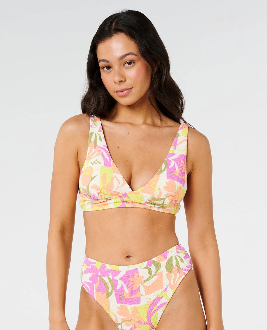 Rip Curl Women's Topanga Geo Deep V Bikiki Top - Multico - Sun Diego Boardshop
