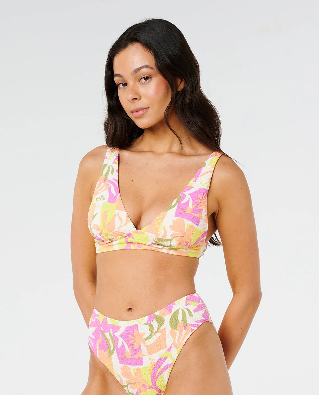 Rip Curl Women's Topanga Geo Deep V Bikiki Top - Multico - Sun Diego Boardshop