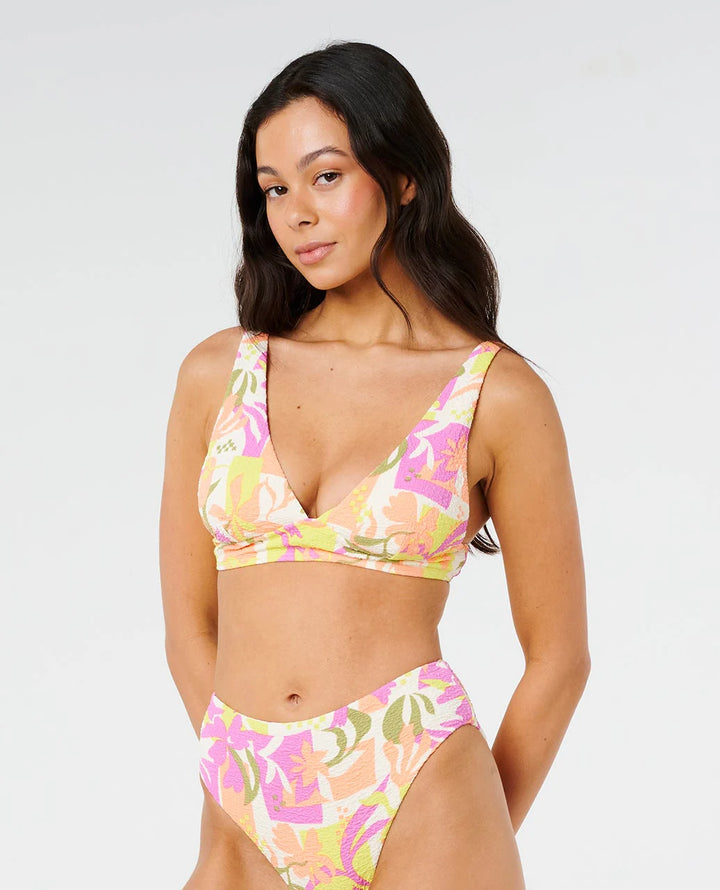 Rip Curl Women's Topanga Geo Deep V Bikiki Top - Multico - Sun Diego Boardshop