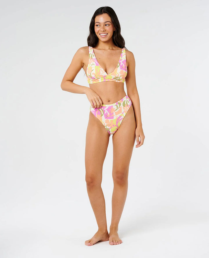 Rip Curl Women's Topanga Geo Deep V Bikiki Top - Multico - Sun Diego Boardshop