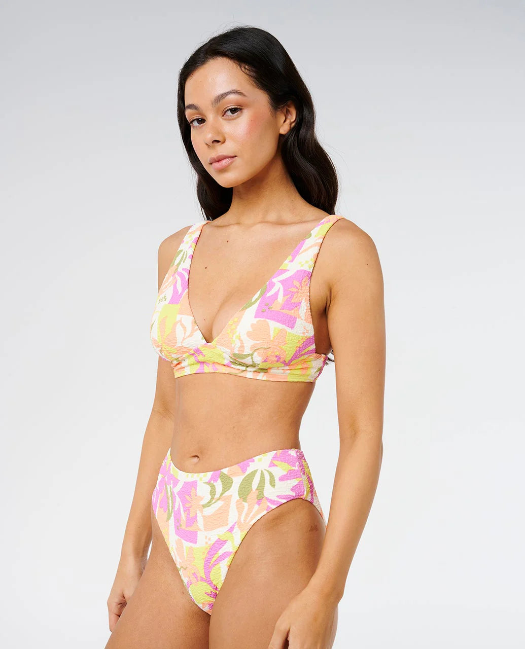Rip Curl Women's Topanga Geo Deep V Bikiki Top - Multico - Sun Diego Boardshop