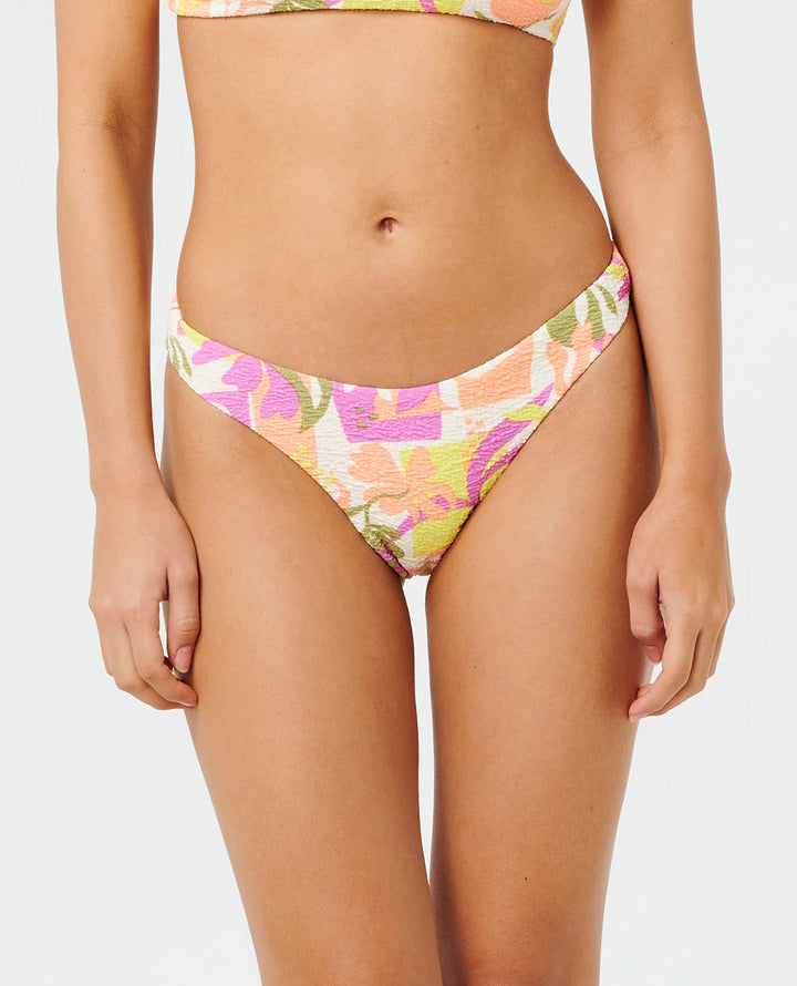 Rip Curl Women's Topanga Geo Hi Leg Skimpy Coverage Bikini Bottom - Multico - Sun Diego Boardshop
