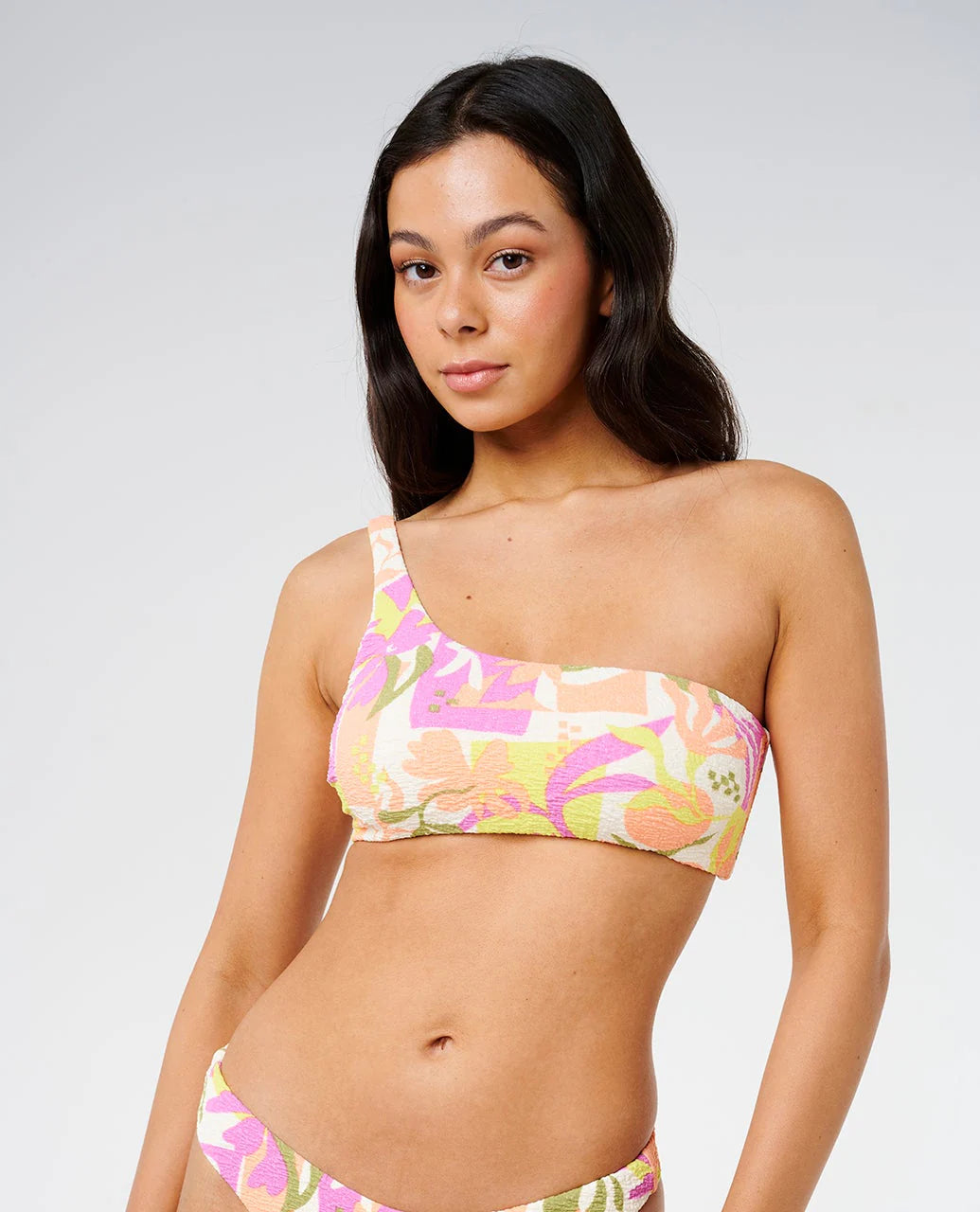 Rip Curl Women's Topanga Geo Hi Leg Skimpy Coverage Bikini Bottom - Multico - Sun Diego Boardshop