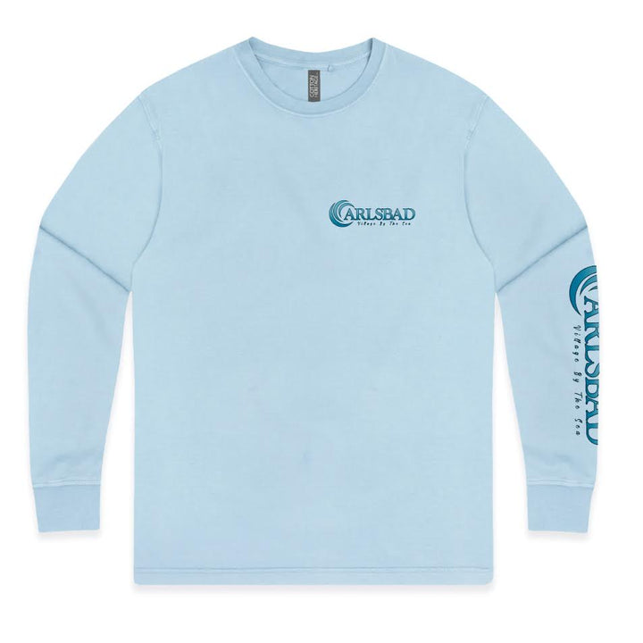 Sun Diego Carlsbad Village Long Sleeve Tee - SKY BLUE - Sun Diego Boardshop