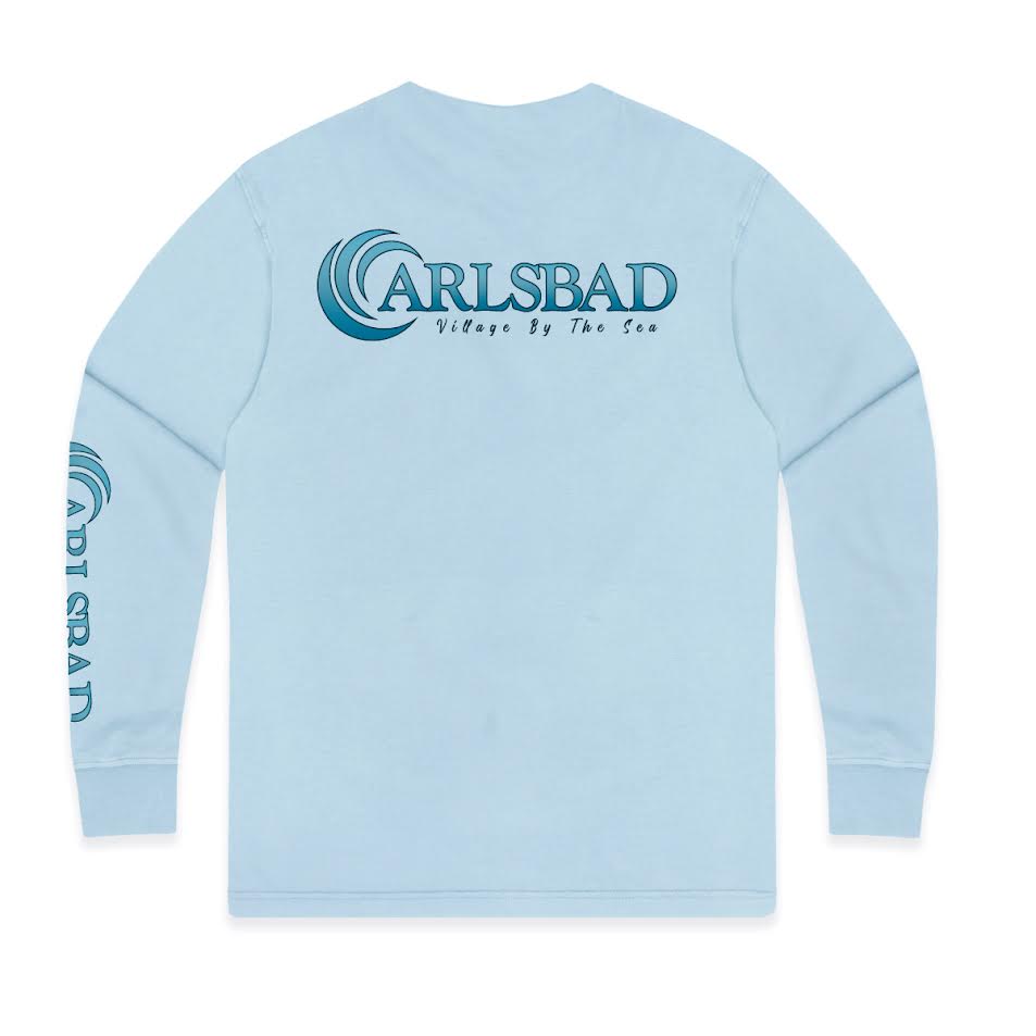 Sun Diego Carlsbad Village Long Sleeve Tee - SKY BLUE - Sun Diego Boardshop