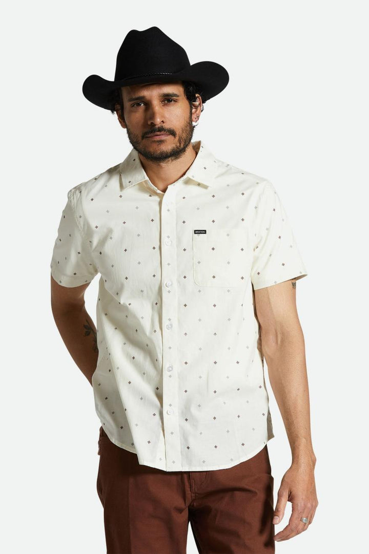 Charter Print S/S Shirt - Off White Pyramid - Sun Diego Boardshop