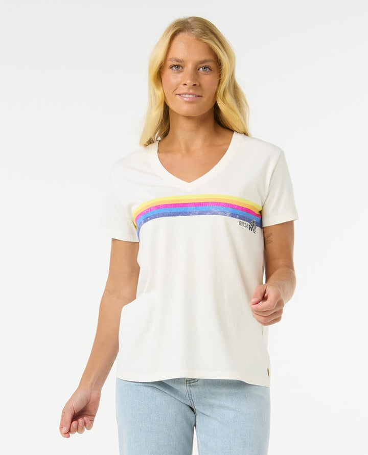 Rip Curl Surfarama V-Neck Tee - BONE - Sun Diego Boardshop