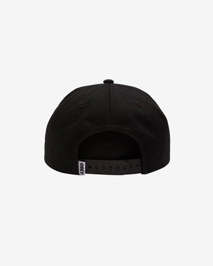 Obey RANKIN 5 PANEL SNAPBACK - BLACK - Sun Diego Boardshop