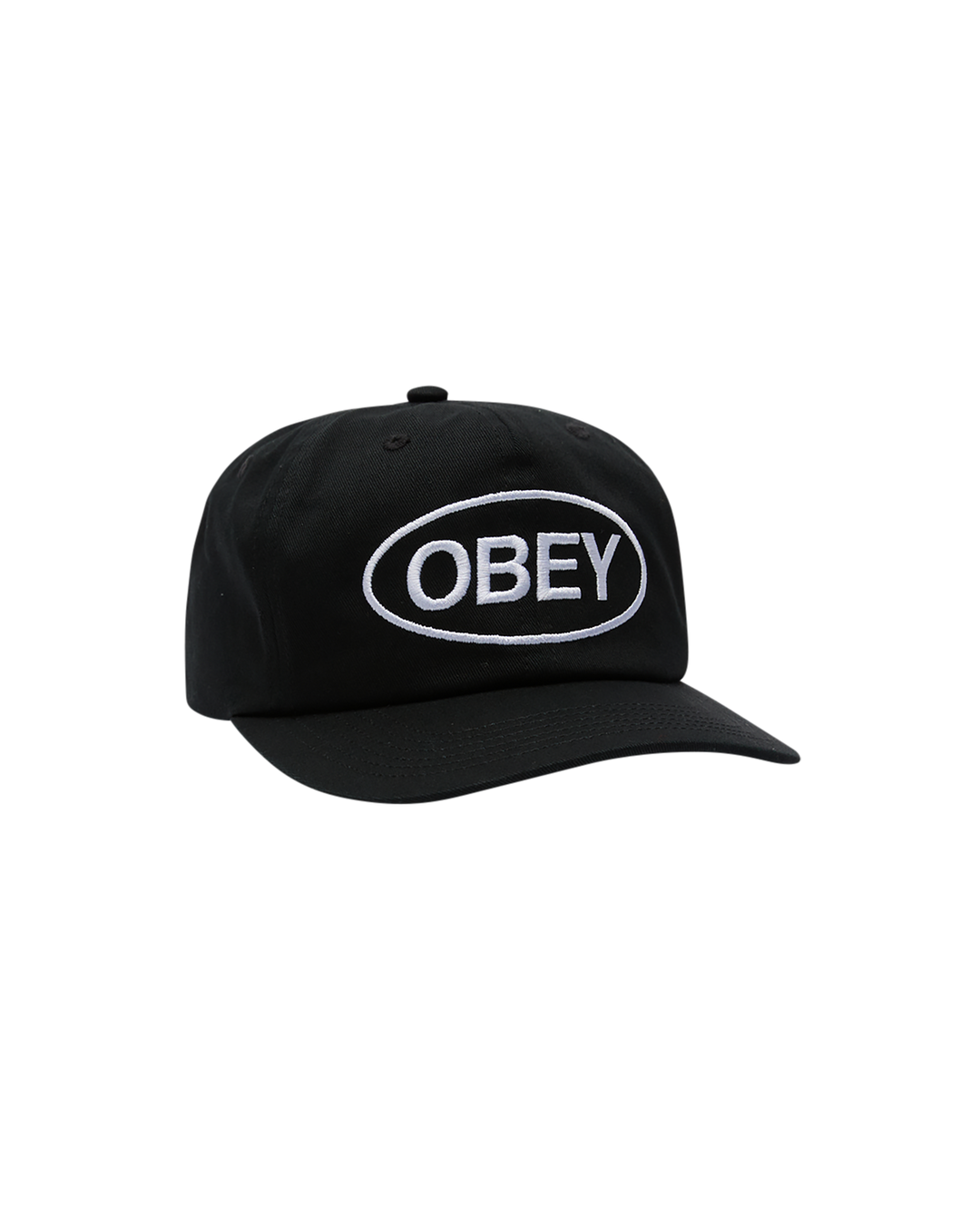 Obey Oval Strapback - Black - Sun Diego Boardshop