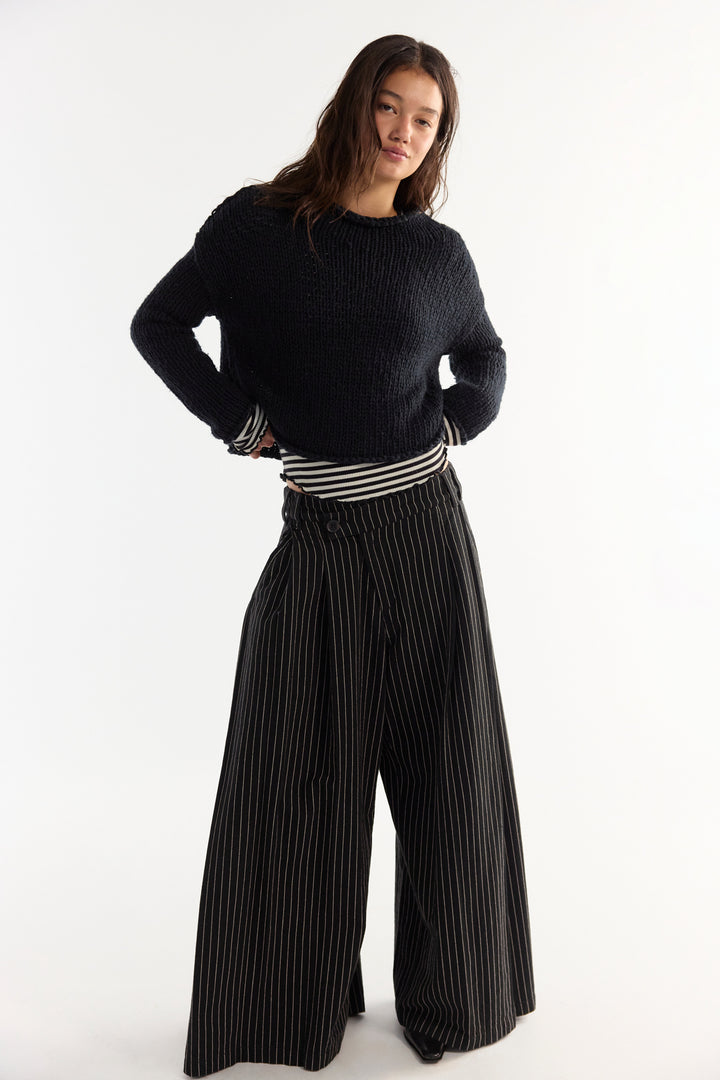 Free People Women's Opal Rollneck Knit Sweater - Black - Sun Diego Boardshop