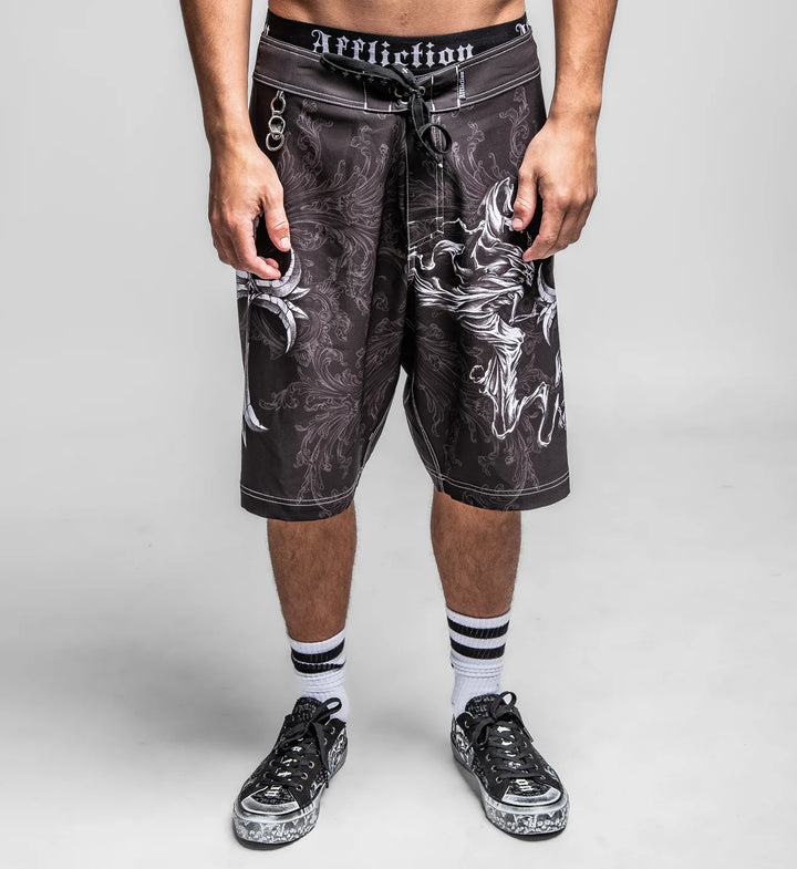 Affliction Men's Jump Boardshort - Black