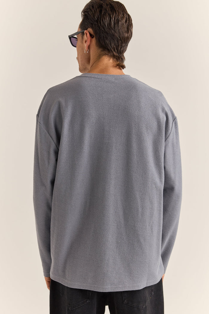 Rhythm Vintage Terry Ls Henley - INDIGO - Sun Diego Boardshop