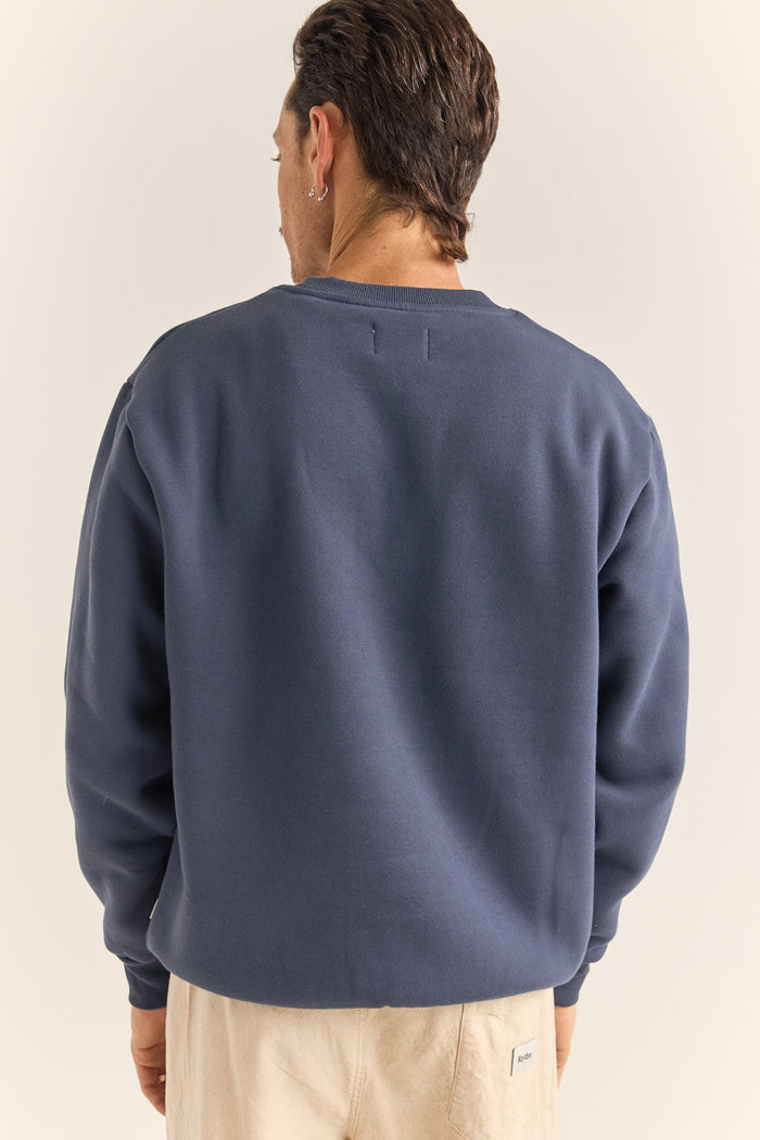 Rhythm Heavyweight Fleece Crew - INDIGO - Sun Diego Boardshop