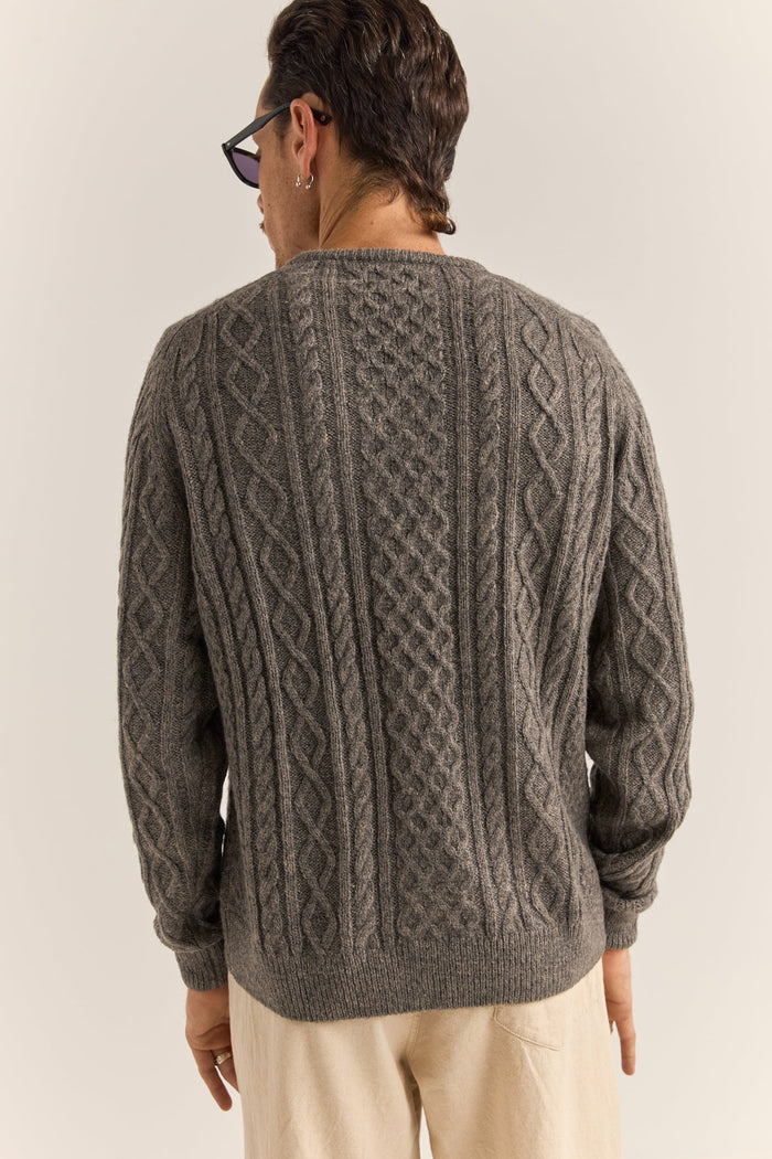 Rhythm Mohair Fishermans Knit - WASHED BLACK - Sun Diego Boardshop