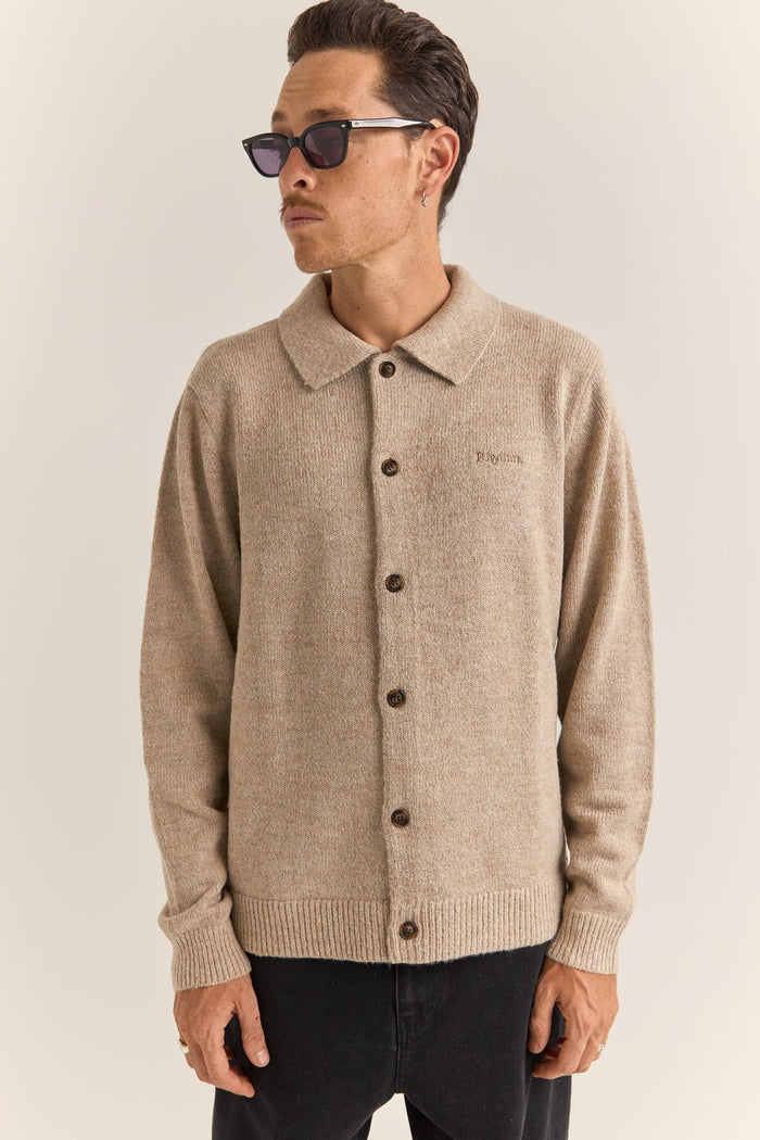 Rhythm Mohair Button Up Knit - NATURAL - Sun Diego Boardshop