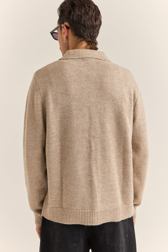 Rhythm Mohair Button Up Knit - NATURAL - Sun Diego Boardshop