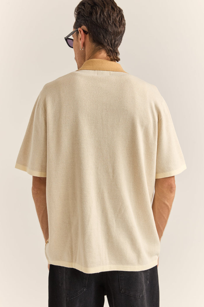 Rhythm Loma Knitted Ss Shirt - NATURAL - Sun Diego Boardshop