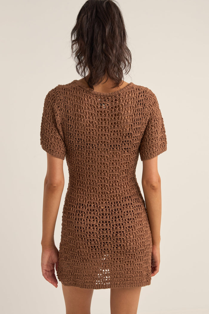 Rhythm Venice Knit Mini Dress - CHOCOLATE - Sun Diego Boardshop