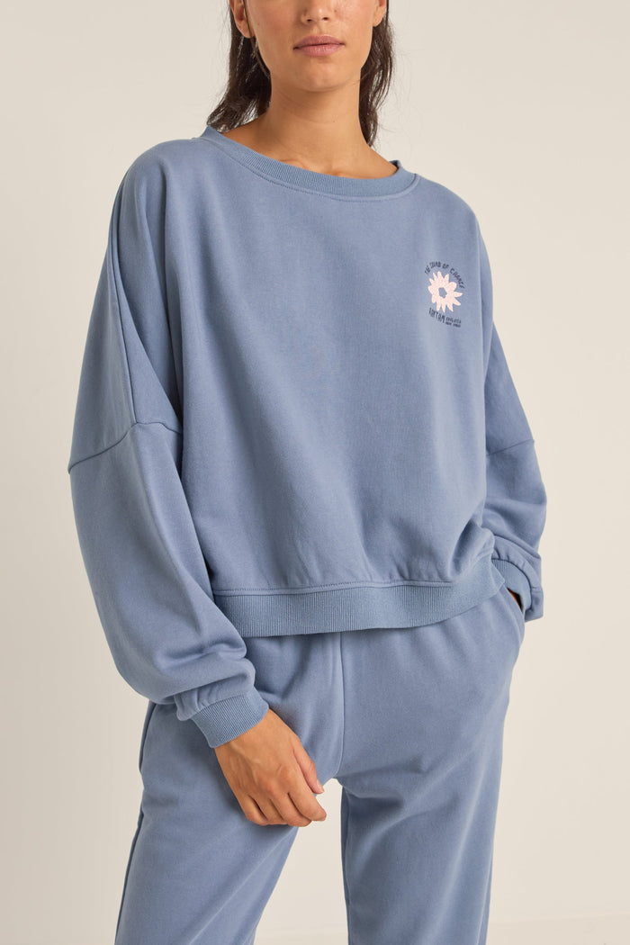 Rhythm Washed Out Slouch Fleece - WASHED NAVY - Sun Diego Boardshop