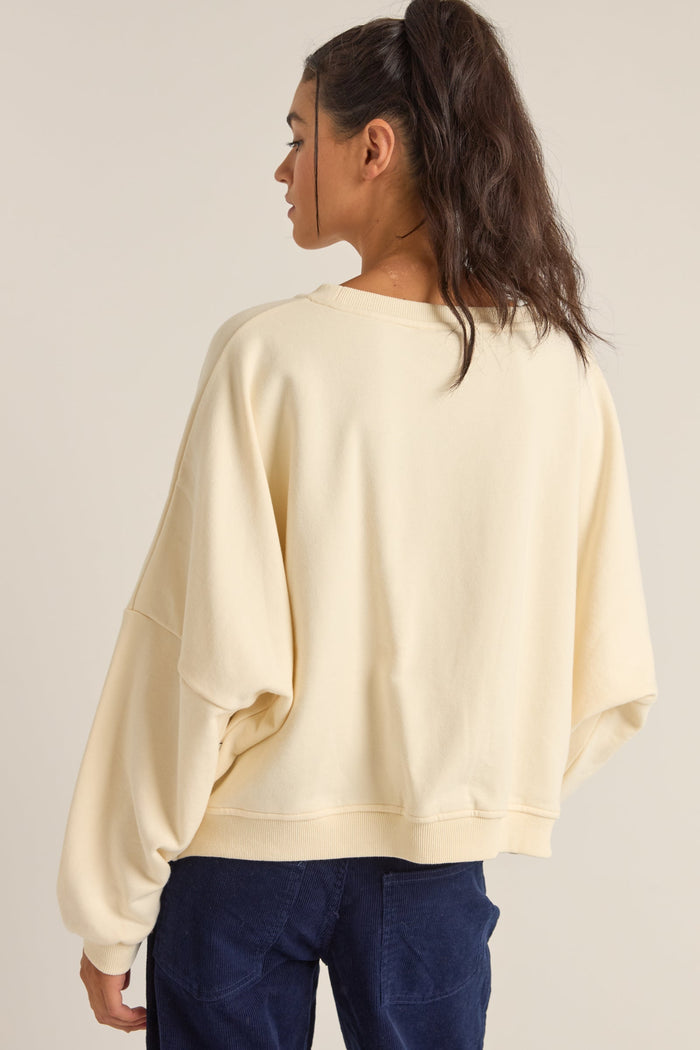 Rhythm Sun Bleached Slouch Fleece - CREAM - Sun Diego Boardshop