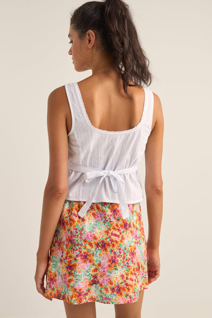 Rhythm Brighton Button Front Top - WHITE - Sun Diego Boardshop