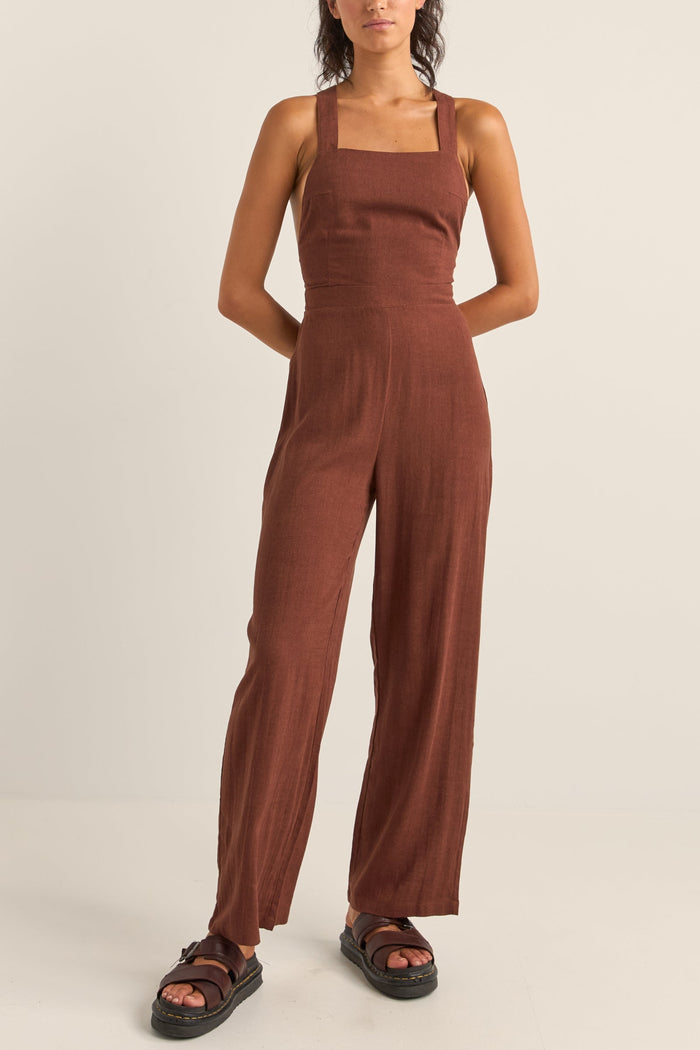 Rhythm Cabana Jumpsuit - CHOCOLATE - Sun Diego Boardshop