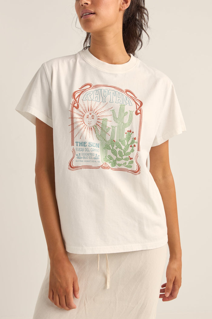 Rhythm Del Camino Band T-Shirt - WHITE - Sun Diego Boardshop