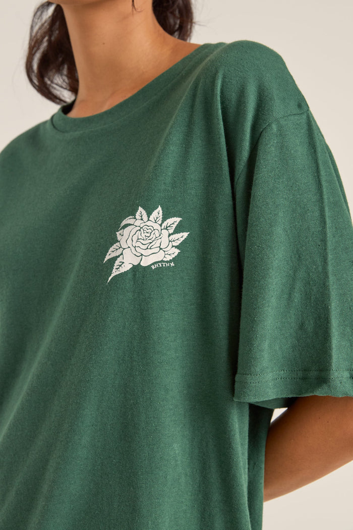 Rhythm La Rosa Oversized T-Shirt - GREEN - Sun Diego Boardshop