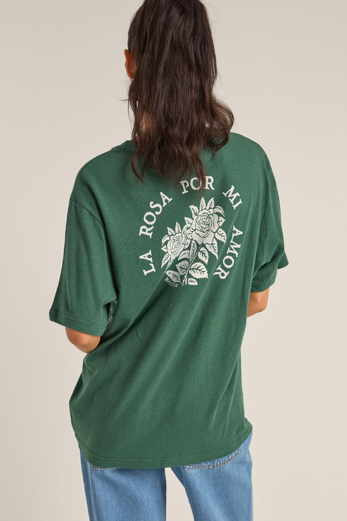 Rhythm La Rosa Oversized T-Shirt - GREEN - Sun Diego Boardshop