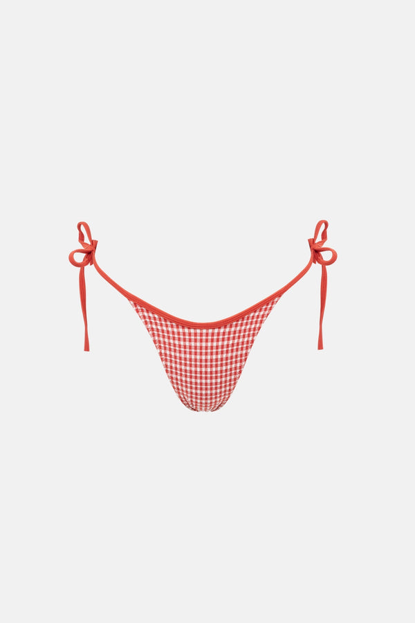 Rhythm Lola Check Tie Side Hi Cut Swim Bottom - Fire - Sun Diego Boardshop