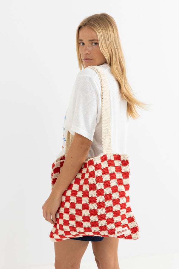 Rhythm Lola Check Tote Bag - Fire