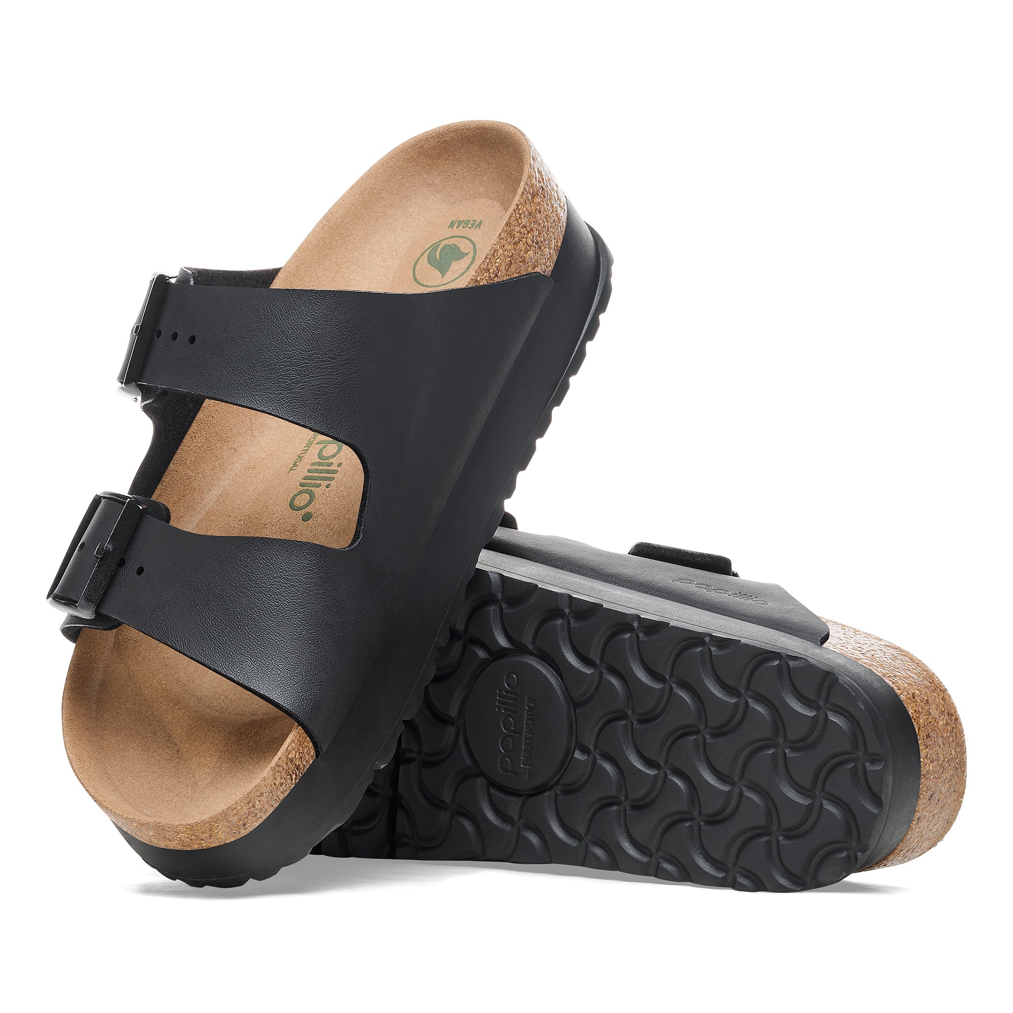 Birkenstock Arizona Flex Platform Birko-Flor - Black Birko… – Sun