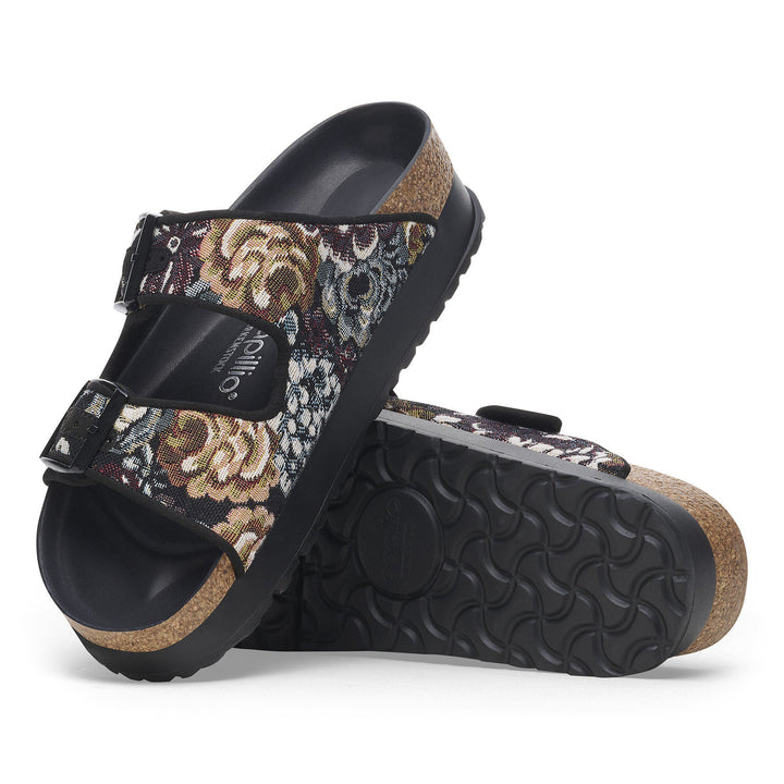 Birkenstock Arizona Flex Platform - BROCADE BLACK - Sun Diego Boardshop