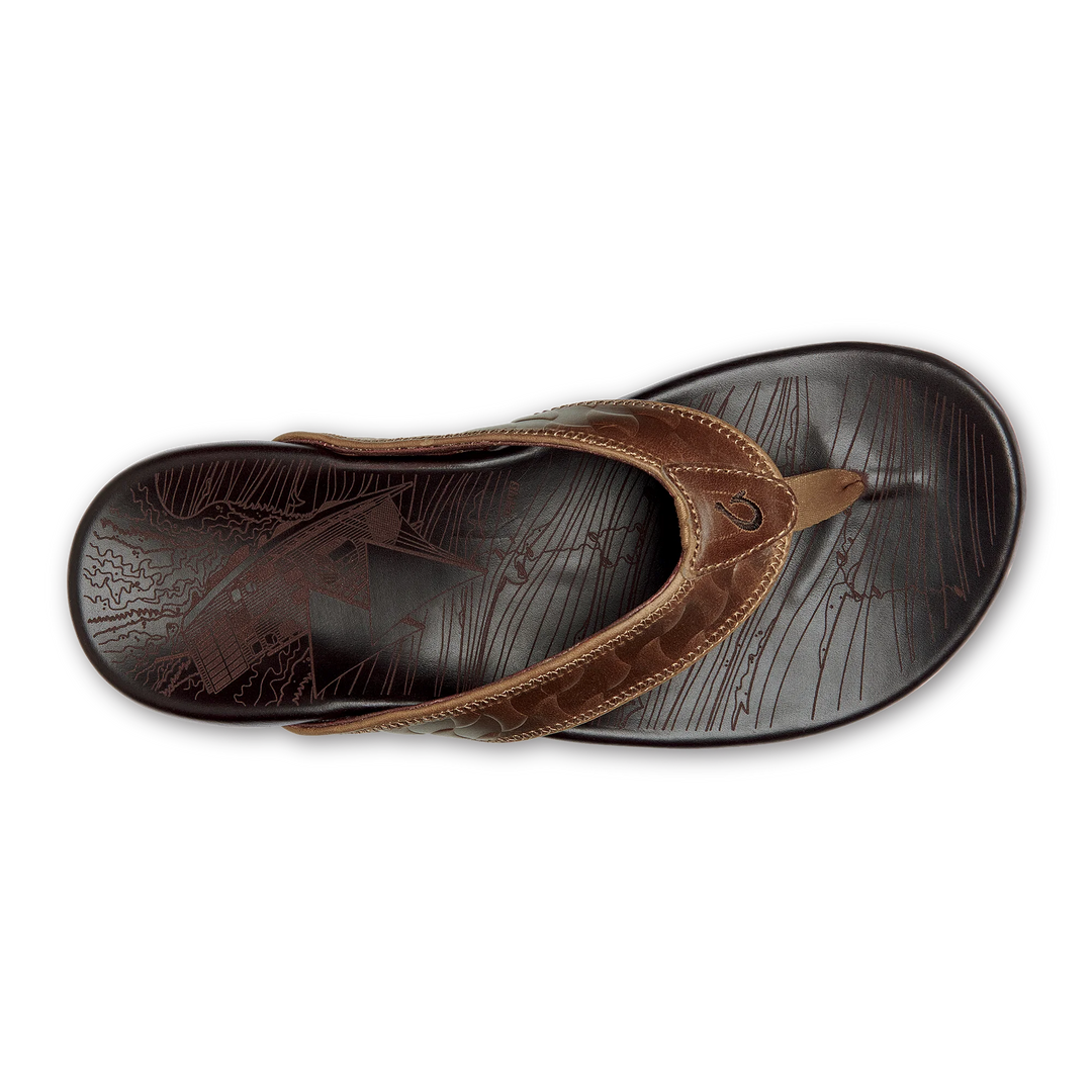 Olukai Men's Hikianalia - Tan/ Dark Java - Sun Diego Boardshop